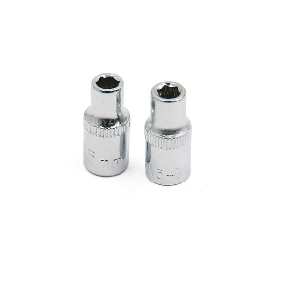 1/2-inch Drive E13 Universal Spline Socket Shallow 12 Point Cr-V Steel 2 Pcs 1/2-inch Drive E13 Universal Spline Socket Shallow 12 Point Cr-V Steel 2 Pcs